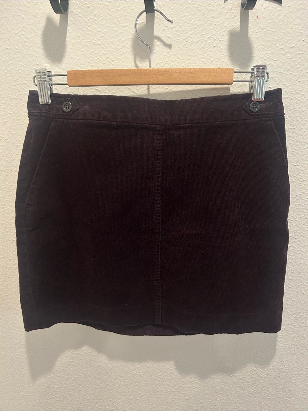 Banana Republic Aubergine Corduroy Mini Skirt